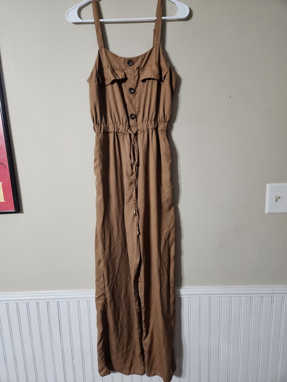 Blush Tan Jumpsuit Medium
